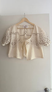 Signature Collection-lace embroidered top