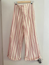 Load image into Gallery viewer, Vintage wide leg cotton stripe pants
