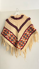 Load image into Gallery viewer, Vintage 1970s hand knit shawl
