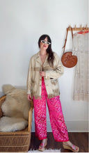 Load image into Gallery viewer, Vintage pink brocade pants
