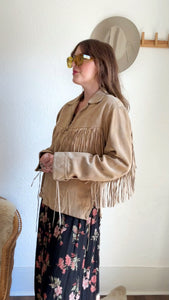 Vintage suede fringe shirt