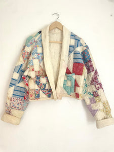 Signature Collection-cropped quilt coat