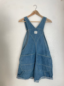 Vintage cutoff overalls
