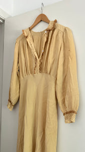 1930s marigold dyed dress