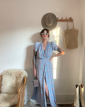 Load image into Gallery viewer, 1930s blue wrap over dress
