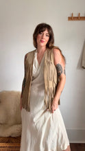 Load image into Gallery viewer, Vintage fringe suede vest
