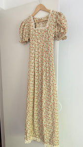Vintage 70s floral prairie dress
