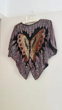Load image into Gallery viewer, Vintage silk butterfly blouse
