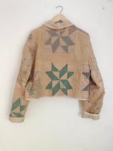 Load image into Gallery viewer, The Jesse quilt coat - cropped/hand dyed
