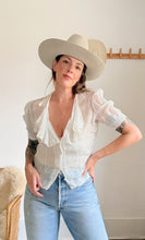 Load image into Gallery viewer, Vintage Edwardian ruffle top
