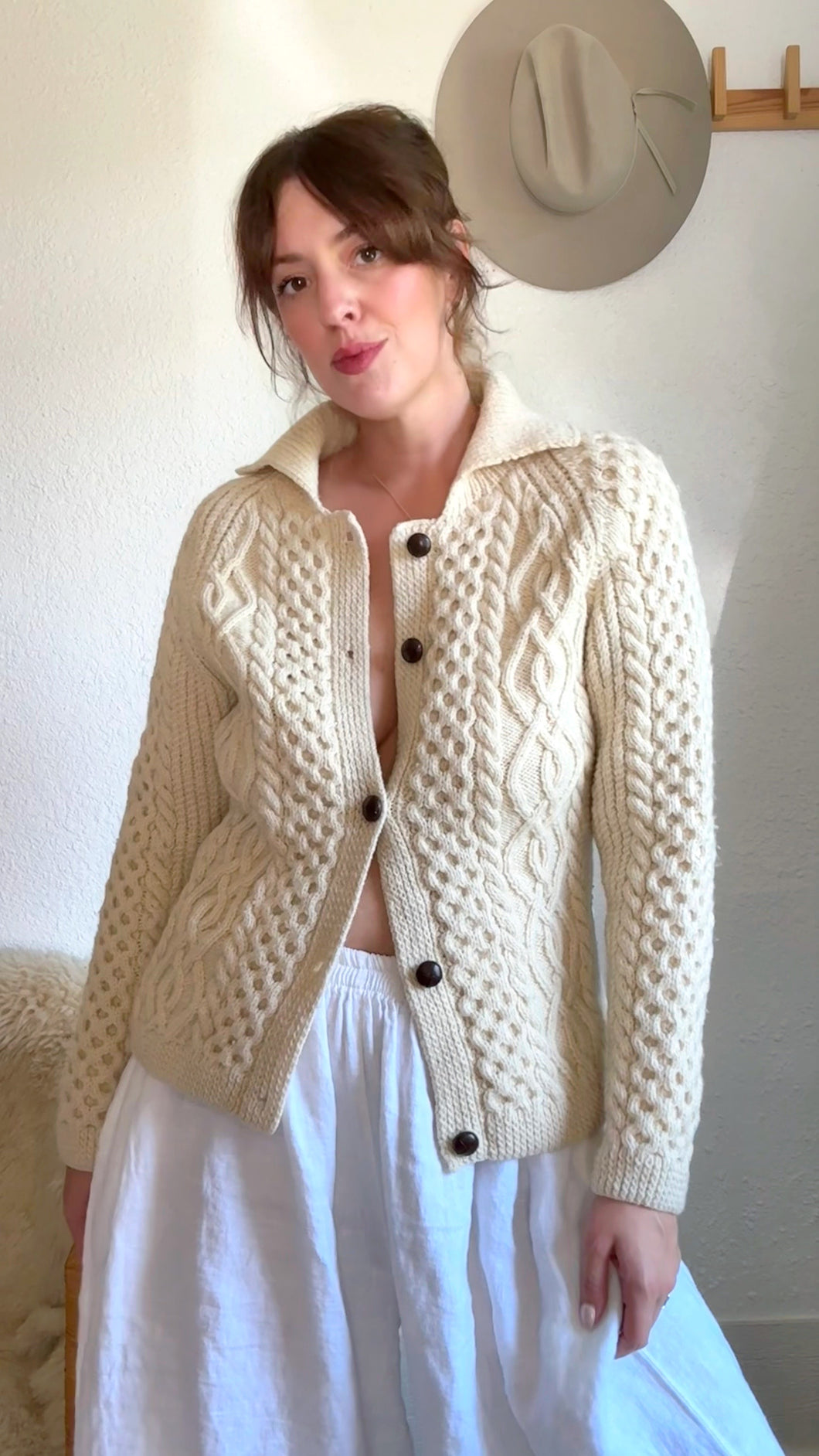 Vintage wool fisherman sweater