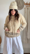 Load image into Gallery viewer, Vintage cozy wool hand knit hoodie
