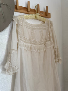 Vintage 1910 Edwardian bridal night reworked gown