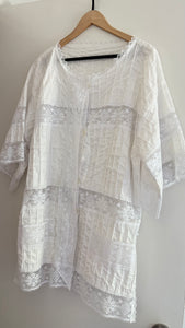 Vintage 70s pin tuck blouse