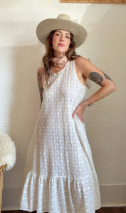 Vintage lace ruffle dress
