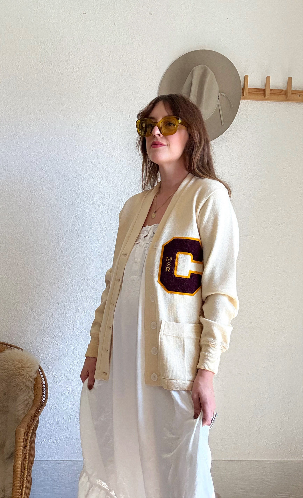 Vintage letterman cardigan