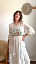 Load image into Gallery viewer, Vintage 1970s embroidered gauze dress
