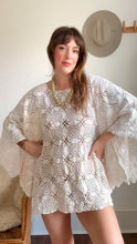 Load image into Gallery viewer, Signature Collection- Edwardian macrame bell sleeve top/dress
