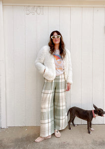 Vintage fuzzy crochet cardigan