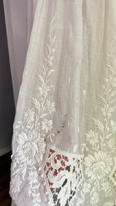 Edwardian white floral lace dress