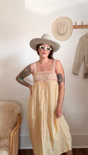 Load image into Gallery viewer, Antique linen crochet dress
