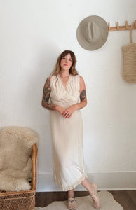 Antique silk slip dress