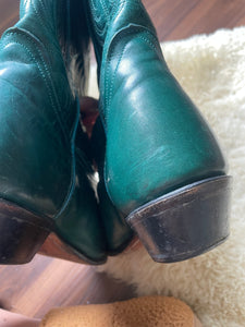 Vintage green cowboy boots