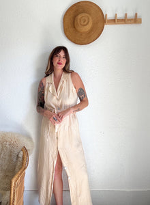Vintage linen cream dress