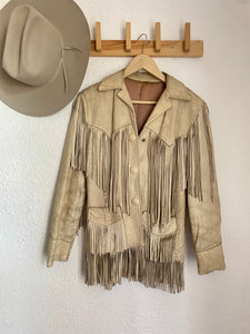 Vintage 40s leather fringe jacket