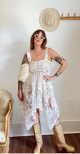 Load image into Gallery viewer, Signature Collection-One of a kind hand-crocheted filet lace dress
