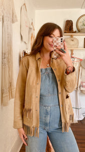 Vintage suede fringe jacket