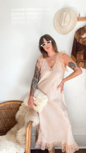 Load image into Gallery viewer, 1930s silk ruffle trim dress
