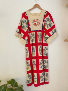 Vintage quilt top Christmas dress