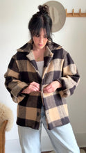 Load image into Gallery viewer, Signature Collection- vintage plaid blanket coat
