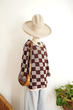 Load image into Gallery viewer, Vintage knit checkered sweater
