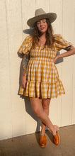 Load image into Gallery viewer, Signature Collection-gingham puff sleeve dress

