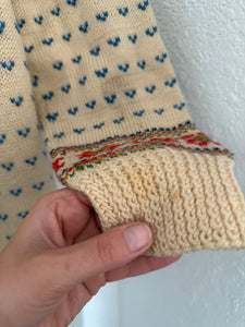 Vintage wool floral cardigan