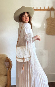 Vintage cowhide + leather bag