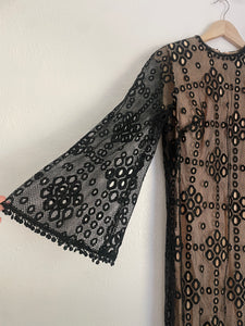 Vintage lace bell sleeve dress