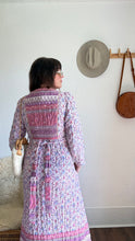Load image into Gallery viewer, Vintage 70s quilted indian block print style dress
