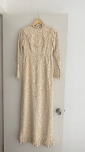 Vintage 70s lace maxi