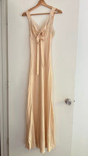 Load image into Gallery viewer, Vintage 1930s champagne silk tie gown
