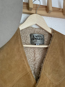 Vintage suede Sherpa vest