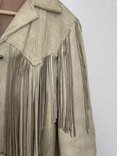 Load image into Gallery viewer, Vintage 40s leather fringe jacket

