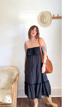 Load image into Gallery viewer, Vintage 1970s black cotton dress
