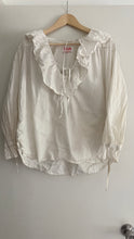 Load image into Gallery viewer, Vintage cotton ruffle blouse
