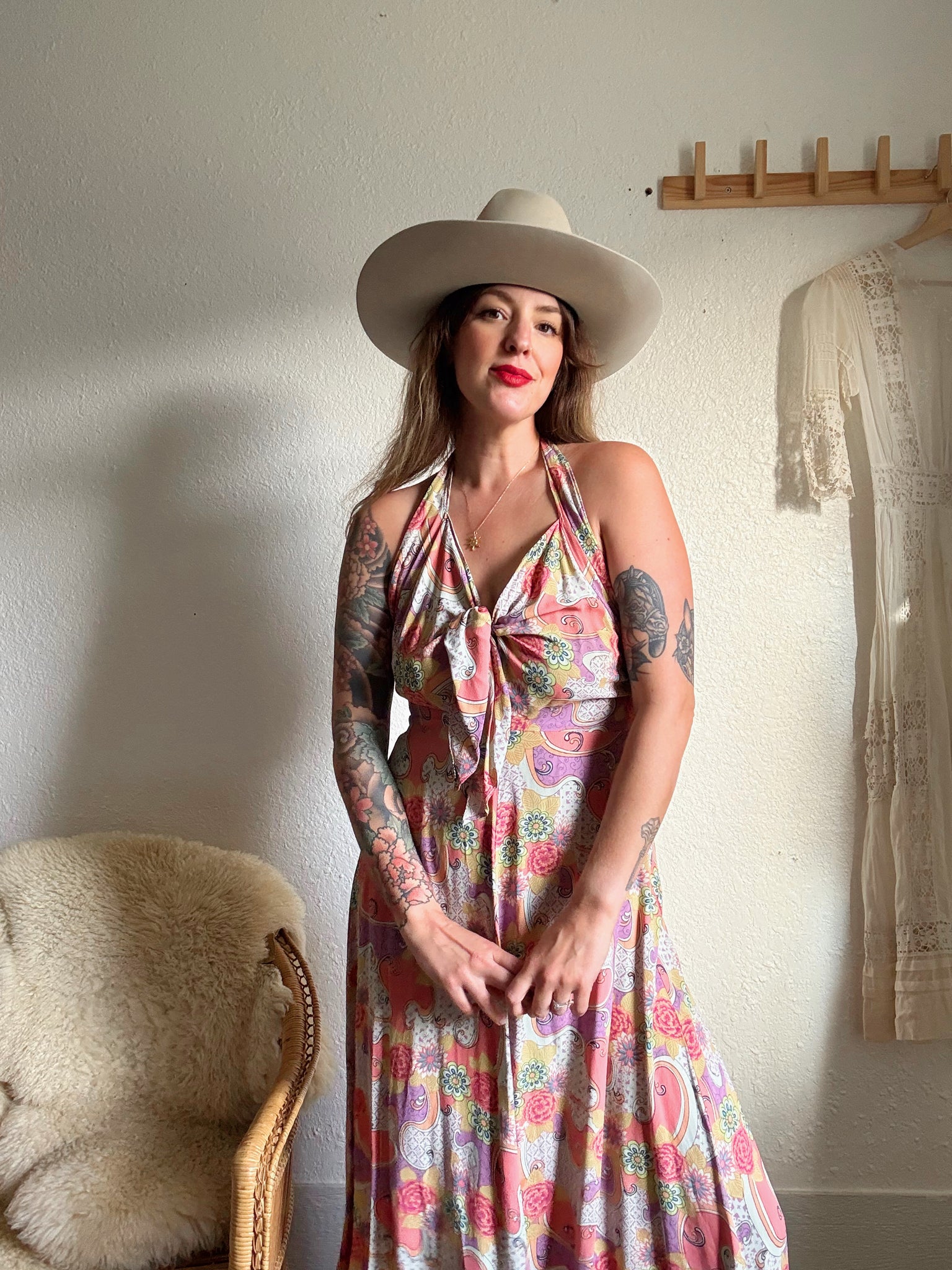 Vintage 90s halter dress
