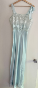 Vintage 1930s blue silk dress
