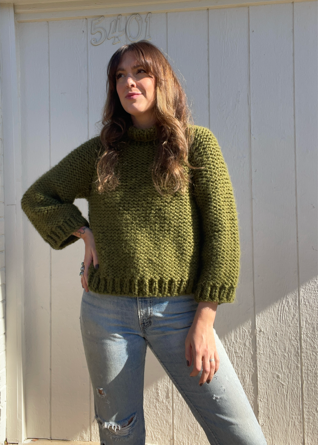 Vintage green knit sweater