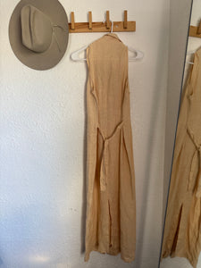 Vintage linen cream dress